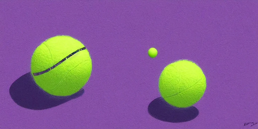 Image similar to tennis ball court outline, minimalistic, purple, digital art, fantasy, magic, chalk, chalked, trending on artstation, ultra detailed, detailed, fine details, professional illustration by basil gogos