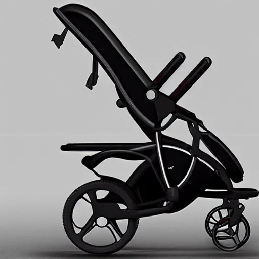 Prompt: baby stroller designed by Tesla