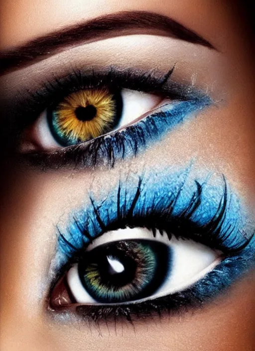 Prompt: portrait of a stunningly beautiful eye, infinite styles combined and multiplied