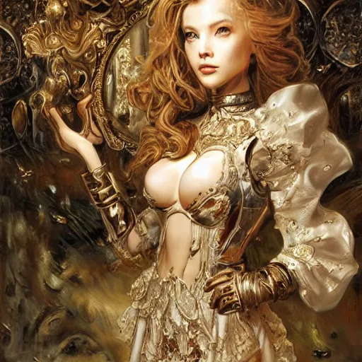 Prompt: The Mirror of Erised reflecting an extremely cute Grogu, baroque, ornate clothing, scifi, realistic, hyperdetailed, chiaroscuro, concept art, art by Franz Hals and Jon Foster and Ayami Kojima and Amano and Karol Bak, digital art