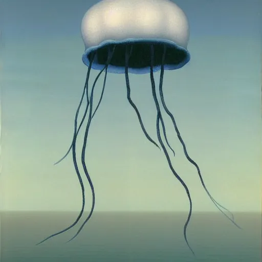 Prompt: jellyfish by René Magritte