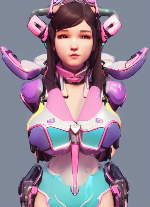 Image similar to d. va from overwatch, au naturel, fighting, 裸 体, hyper detailed, digital art, trending in artstation, cinematic lighting, studio quality, 自 然, smooth render, unreal engine 5 rendered, octane rendered, art style by klimt and nixeu and ian sprigger and wlop and krenz cushart