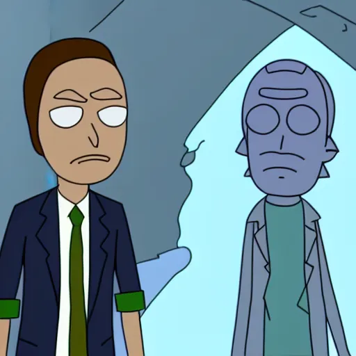 Prompt: Mads Mikkelsen in Rick And Morty, Animation, Clean, HD