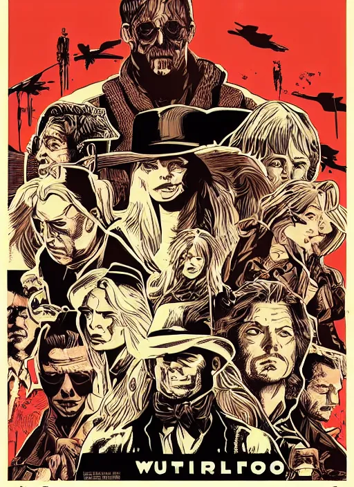 Image similar to alternative movie poster for westworld by laurie greasley and tristan eaton