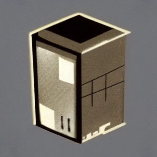 Image similar to small electronic futuristic movie prop, cube, box, power