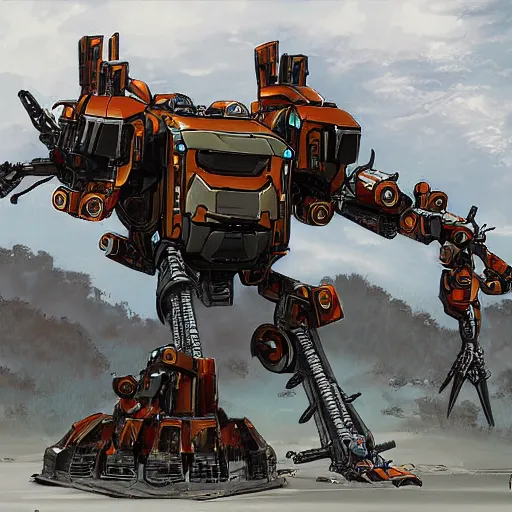 Image similar to cambrian battle mech by james gurney