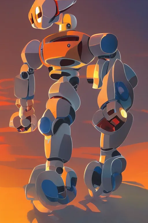 Image similar to metabots medabots medarotto medarot robot minimalist comics, behance hd by jesper ejsing, by rhads, makoto shinkai and lois van baarle, ilya kuvshinov, rossdraws global illumination ray tracing hdr radiating a glowing aura