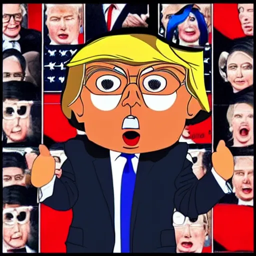 Image similar to donald trump as edna mode, pixar