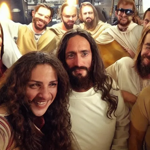 Image similar to jesus selfie