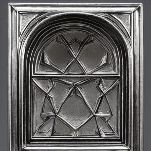 Image similar to silver pramid in the gothic style