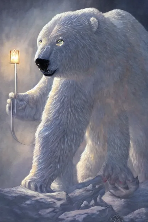 Prompt: invisible polar bear,art by Jeff Easley and Iain McCaig,trending on artstation, gelatinous lighting low angle view,photorealistic,hdr,narrative realism ,futuresynth ,cubism ,