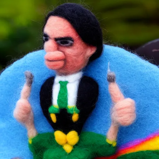 Image similar to bolsonaro needle felted , needle felting art