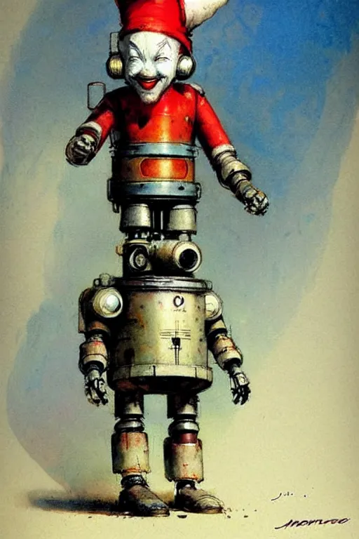 Image similar to adventurer ( ( ( ( ( 1 9 5 0 s retro future robot android knome clown. muted colors. ) ) ) ) ) by jean baptiste monge!!!!!!!!!!!!!!!!!!!!!!!!! chrome red