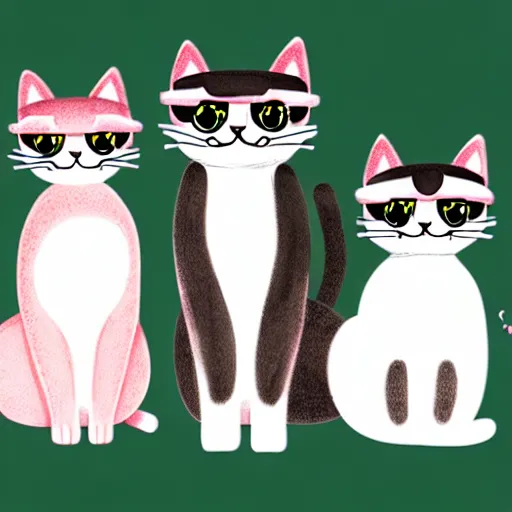 Prompt: cute cat family wearing crowns , digital art , trending on artstation , 4k , HD