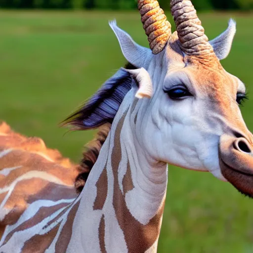 Image similar to a funny unicorn girafe