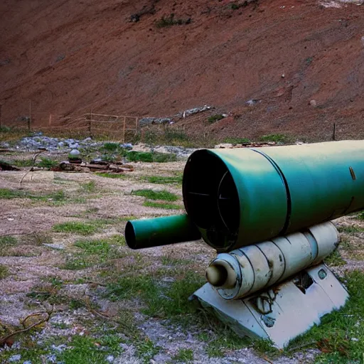 Image similar to abandoned orbital defence cannon, lomo