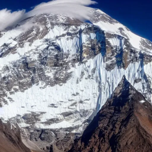 Image similar to A giant moustache on top of mount everest