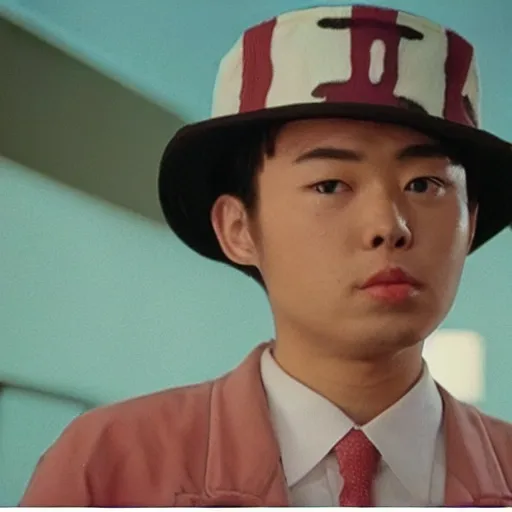 Image similar to a film still of Tooru from Jojolion in Twin Peaks(1990)