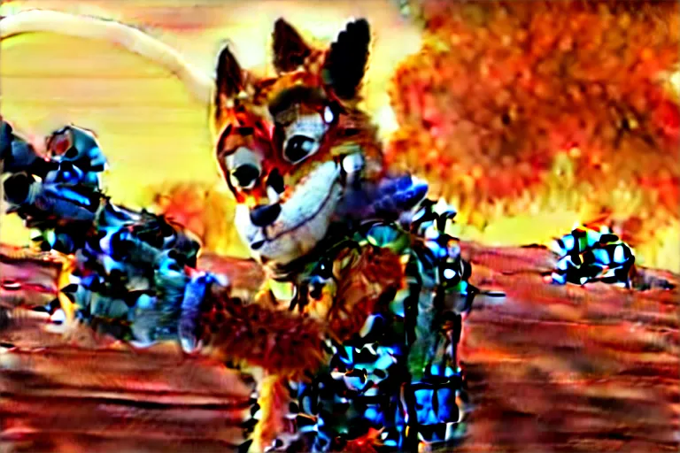 Image similar to nick wilde, heavily armed and armored facing down armageddon in a dark and gritty reboot from the makers of mad max : fury road : witness me