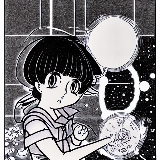 Prompt: young girl by osamu tezuka, detailed, manga, illustration