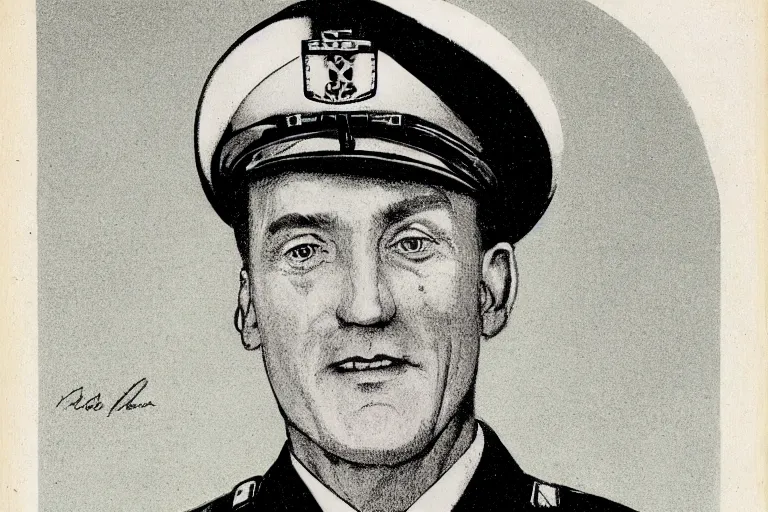 Image similar to magazine illustration of paul gosar in an ss officer uniform