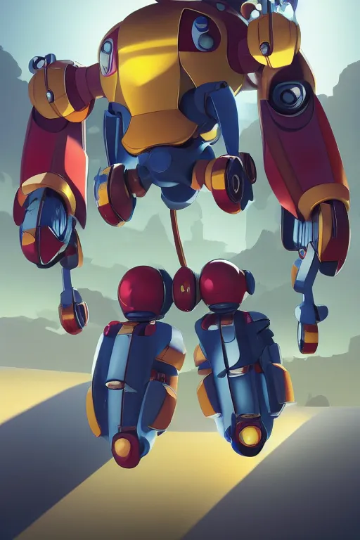 Image similar to metabots medabots medarotto medarot robot minimalist comics, behance hd by jesper ejsing, by rhads, makoto shinkai and lois van baarle, ilya kuvshinov, rossdraws global illumination ray tracing hdr radiating a glowing aura