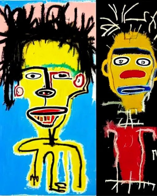 Image similar to portraits by jean - michel basquiat