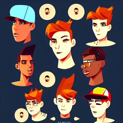 Image similar to 2 d character design, male rapper, vector art, digital art, portrait, 4 k, 8 k, sharp focus, smooth, illustration, concept art, music artist