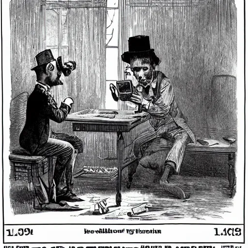 Image similar to 1884 cartoon from Punch magazine about cell phones and the internet