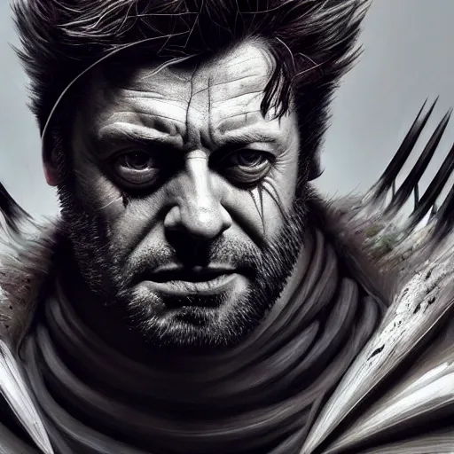 Image similar to Boris Johnson as Wolverine, marvel, dark, intricate, highly detailed, smooth, artstation, digital illustration by Ruan Jia and Mandy Jurgens and Artgerm and Wayne Barlowe and Greg Rutkowski and Zdislav Beksinski, octane render, hyper realistic, sharp focus, 8k