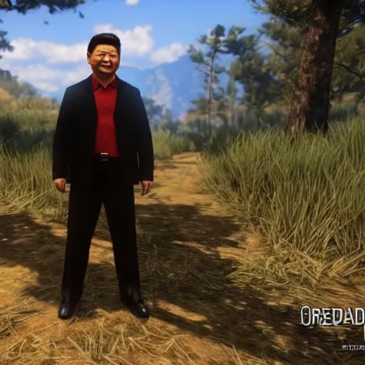 Prompt: screenshot of xi jinping in read red redemption 2, good graphic, highly detailed, rtx engine, nvidia geforce