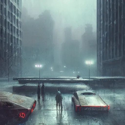 Image similar to UHD photorealistic Communist dystopia in the style of tonalism by Greg Rutkowski, trending on Artstation, hyperrealistic, correct details