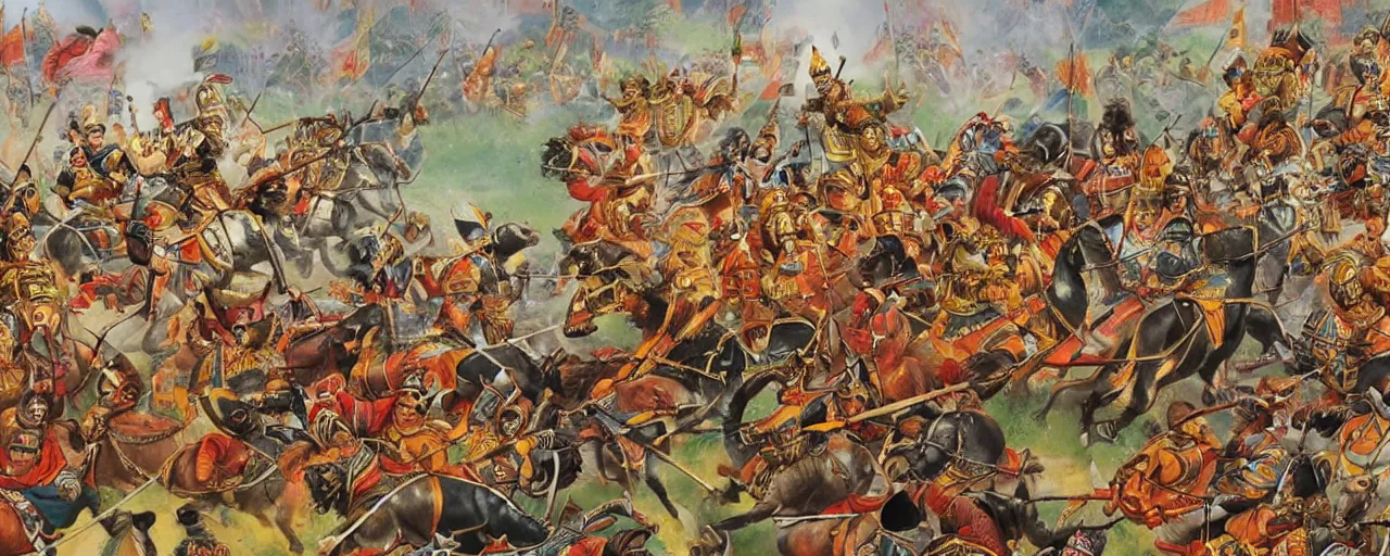 Image similar to The Battle of kurukshetra