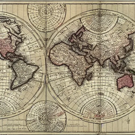 Image similar to Modern world map, but with Europe missing