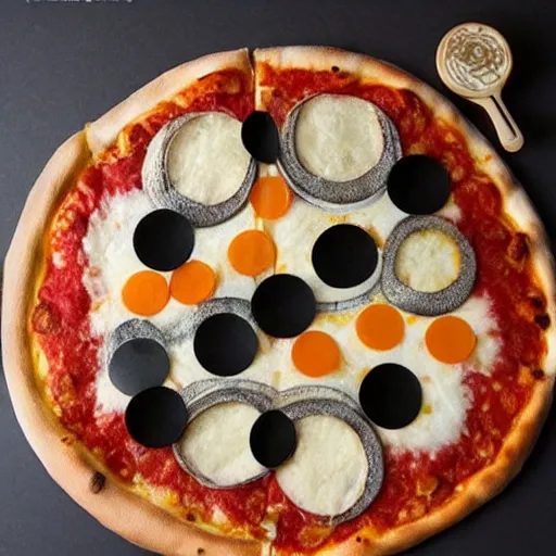 Image similar to pizza in style of starwars