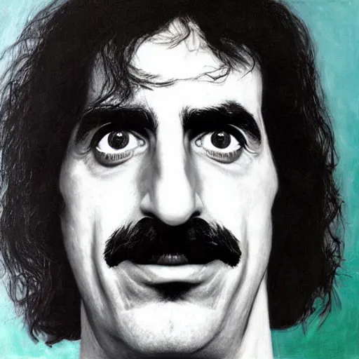 Image similar to literally just Frank Zappa's face, by every known artist, trending on Artstation