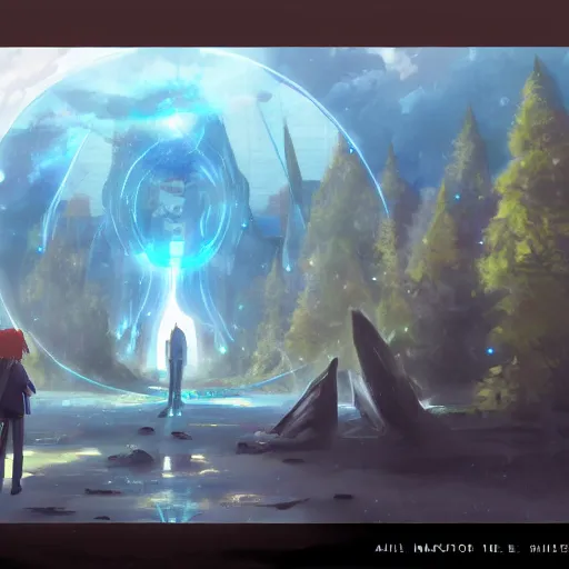 Prompt: a portal to the multiverse by makoto shinkai, highly detailed, trending on artstation