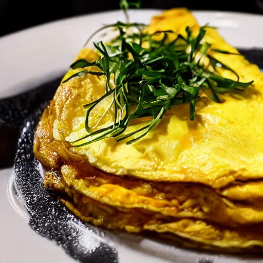 Image similar to Donald Trump on an omelette, food photography