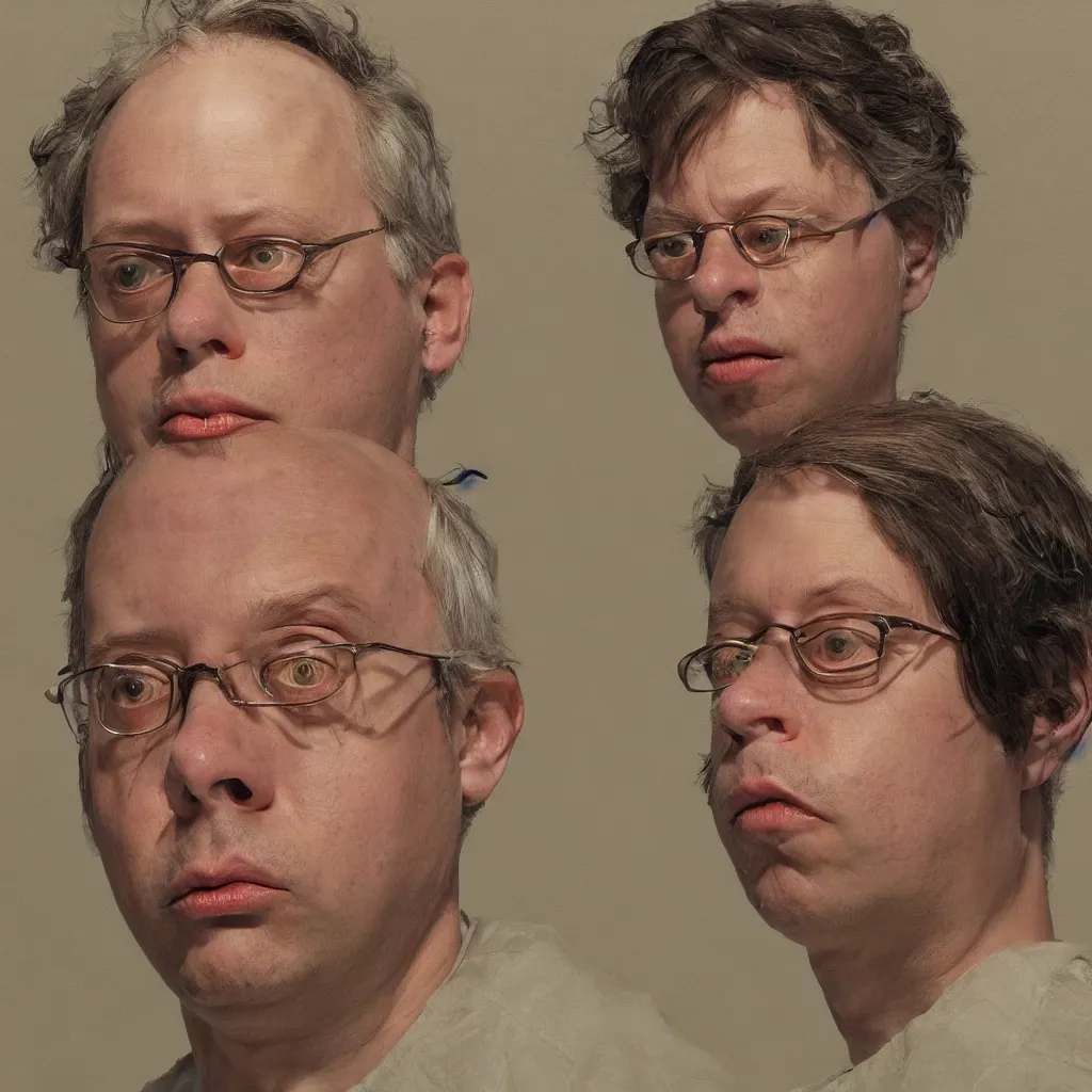 Image similar to high quality high detail painting of todd solondz portrait by lucian freud and kuvshinov ilya, hd, photorealistic lighting