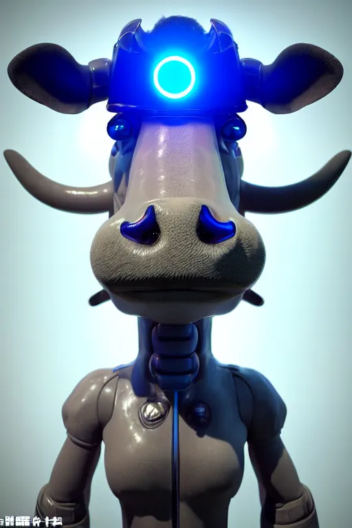 Prompt: high quality 3 d render sci - fi very cute cyborg cow shaggy! hybrid! drinking beer, highly detailed, unreal engine cinematic smooth, in the style of blade runner & detective pikachu, hannah yata charlie immer, dark blue neon light, low angle, uhd 8 k, sharp focus