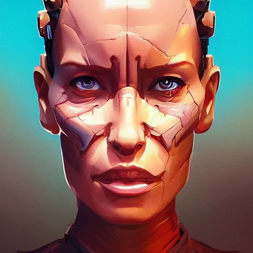 Image similar to face icon stylized minimalist terminator dark fate, loftis, cory behance hd by jesper ejsing, by rhads, makoto shinkai and lois van baarle, ilya kuvshinov, rossdraws global illumination