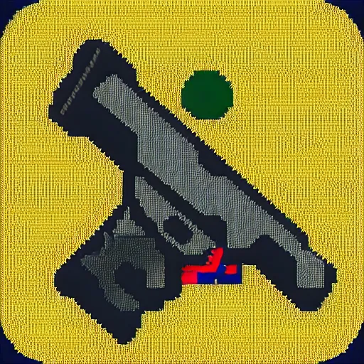 Image similar to pixel art gun icons