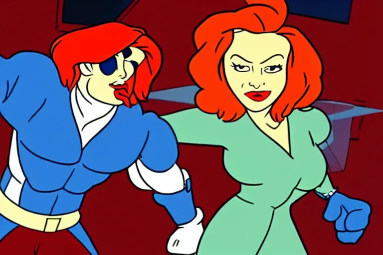 Image similar to Dana Scully on Thundercats (1986), 1980s saturday morning cartoon animation, cel animation, blu-ray transfer 5k