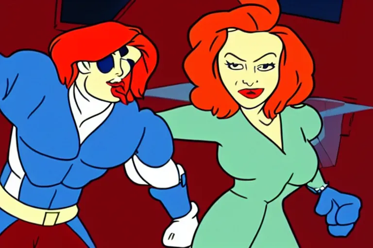 Prompt: Dana Scully on Thundercats (1986), 1980s saturday morning cartoon animation, cel animation, blu-ray transfer 5k