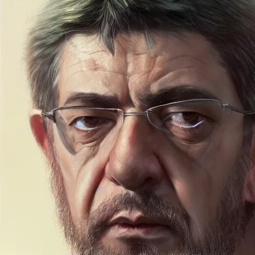 Image similar to jean - luc melenchon as a realistic fantasy d & d character, closeup portrait art by donato giancola and greg rutkowski, realistic face, digital art, trending on artstation