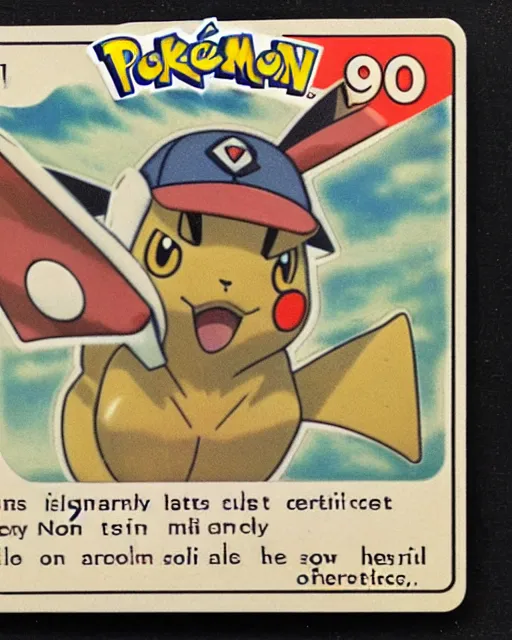 Image similar to a pokemon card from the 1 9 4 0 s