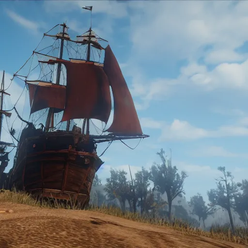 Prompt: the flying dutchman in red dead redemption 2