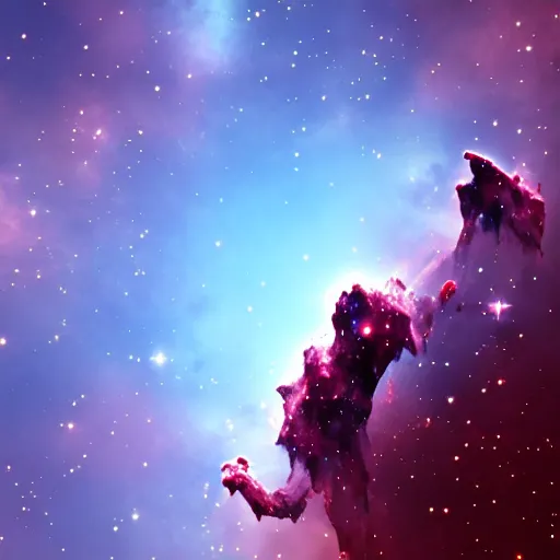 Image similar to still photo of eagle nebula, crisp quality and light reflections, unreal engine 5 quality render