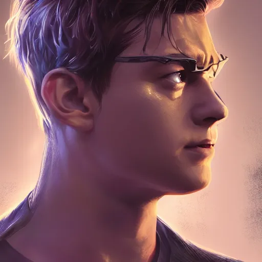 Image similar to Peter Parker as Spiderman , beaten face , heavy rain ,dramatic, intricate, highly detailed, concept art, smooth, sharp focus, illustration, Unreal Engine 5, 8K