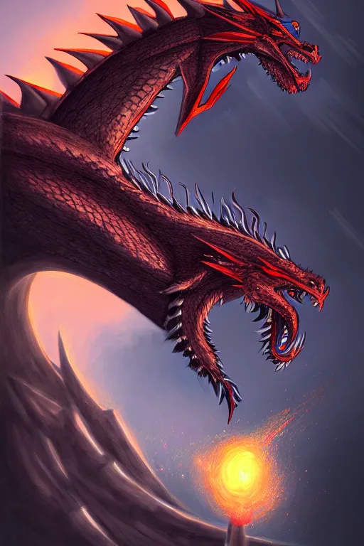 Image similar to a fierce dragon by nick deligaris